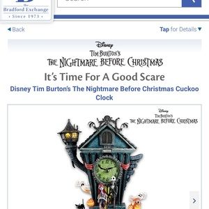 Nightmare before Christmas clock. Bradford exchange